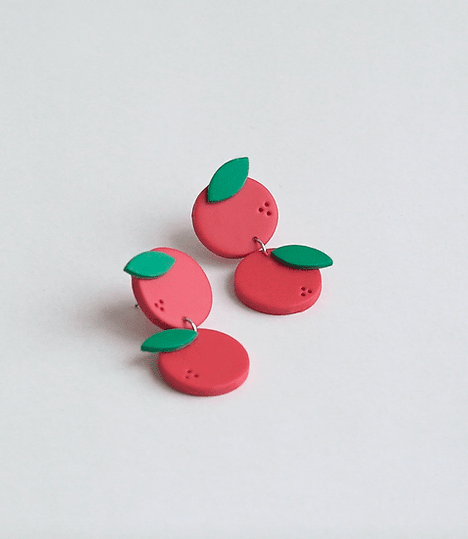 Aros MANZANAS MINI ROJO