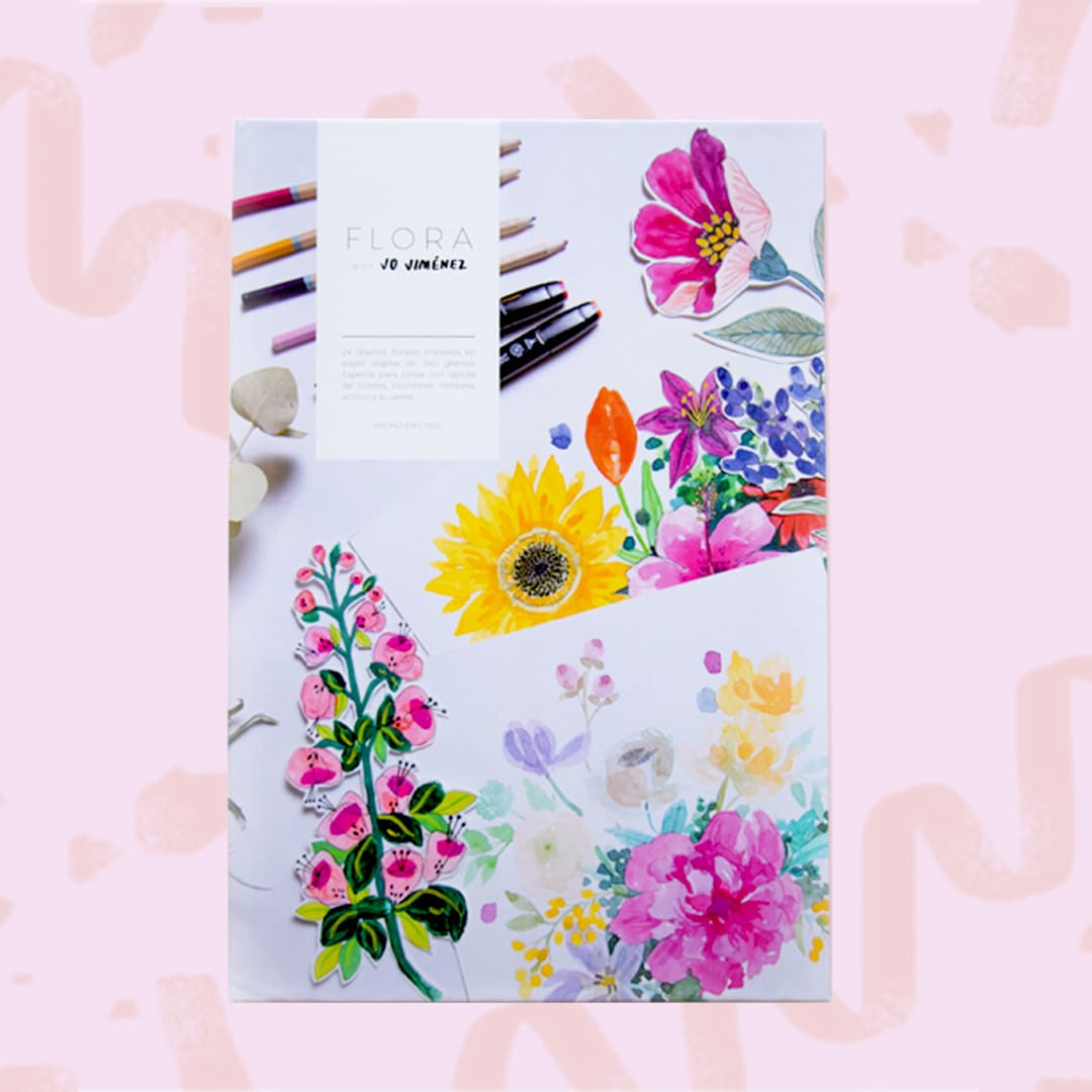 Libro FLORA para colorear Papelería
