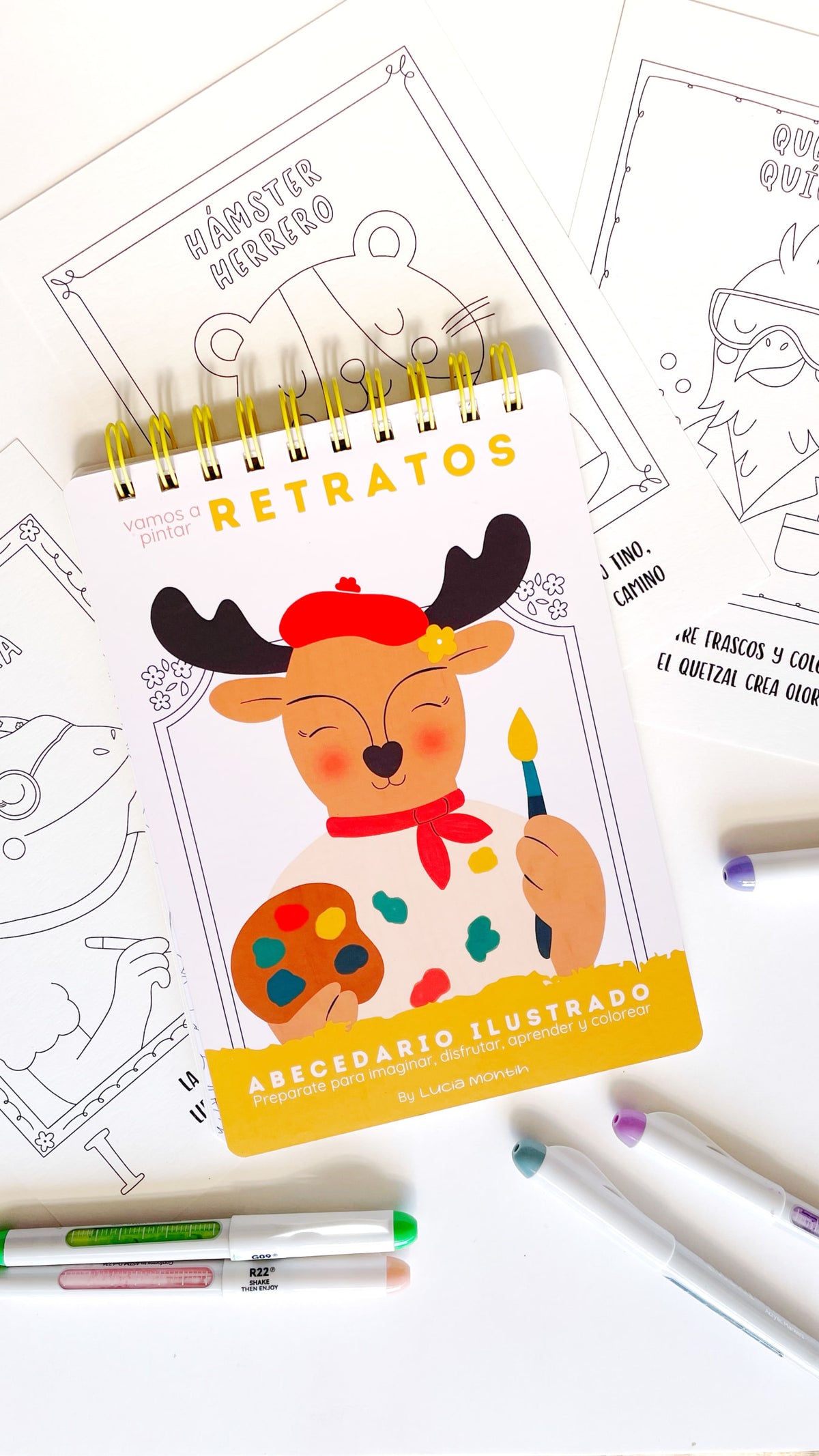 Libro para Colorear Vamos a Pintar Retratos Pocket Base