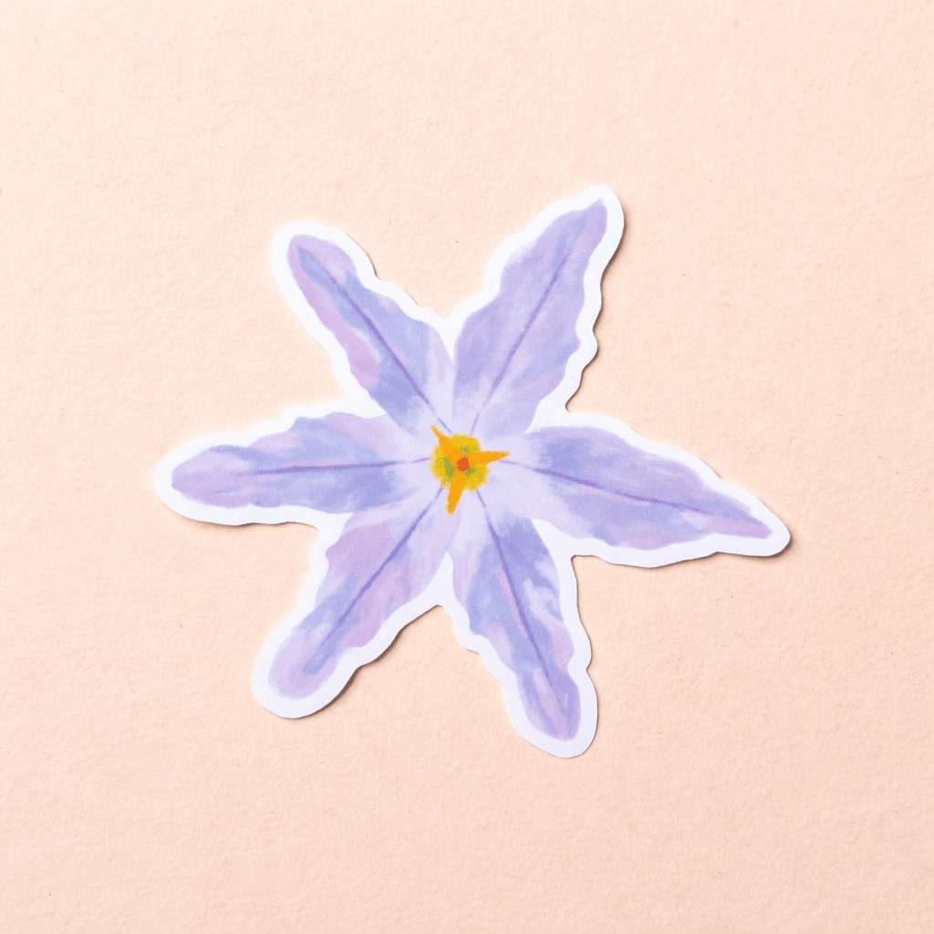 Stickers Individuales Flor Morada Puntas