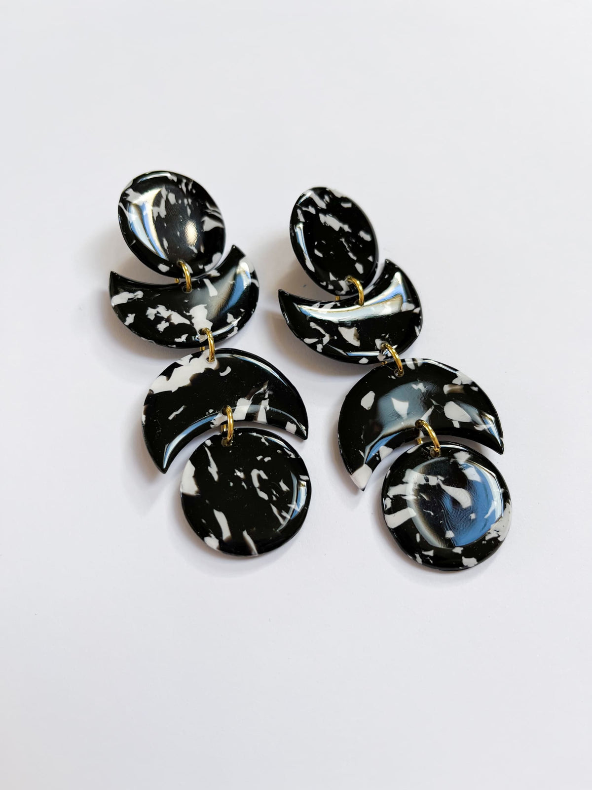 Aros Luna Negro