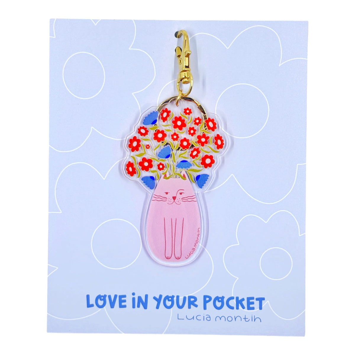 Love in your pocket - Gato con flores base