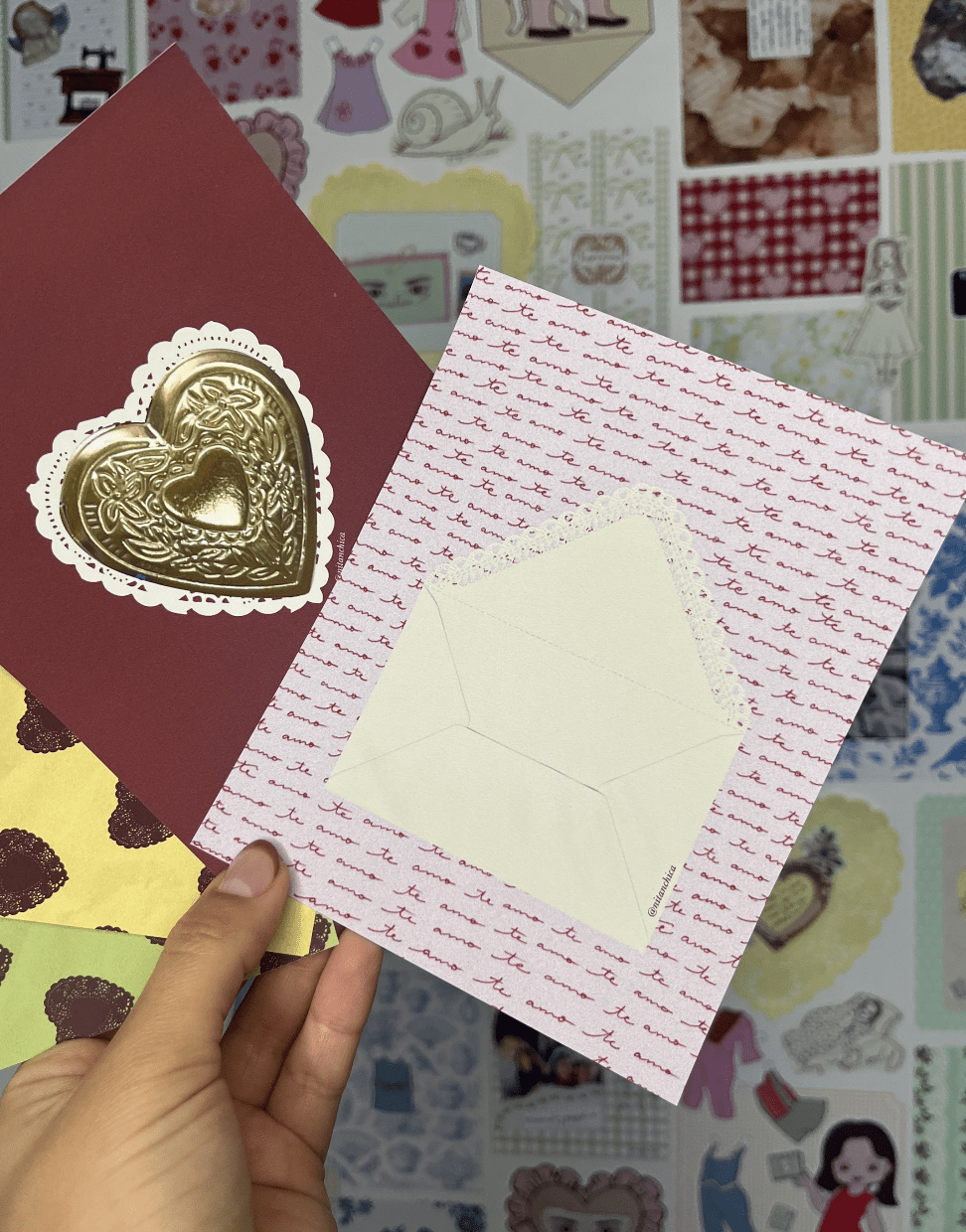 Set Fondos Adhesivos corazones