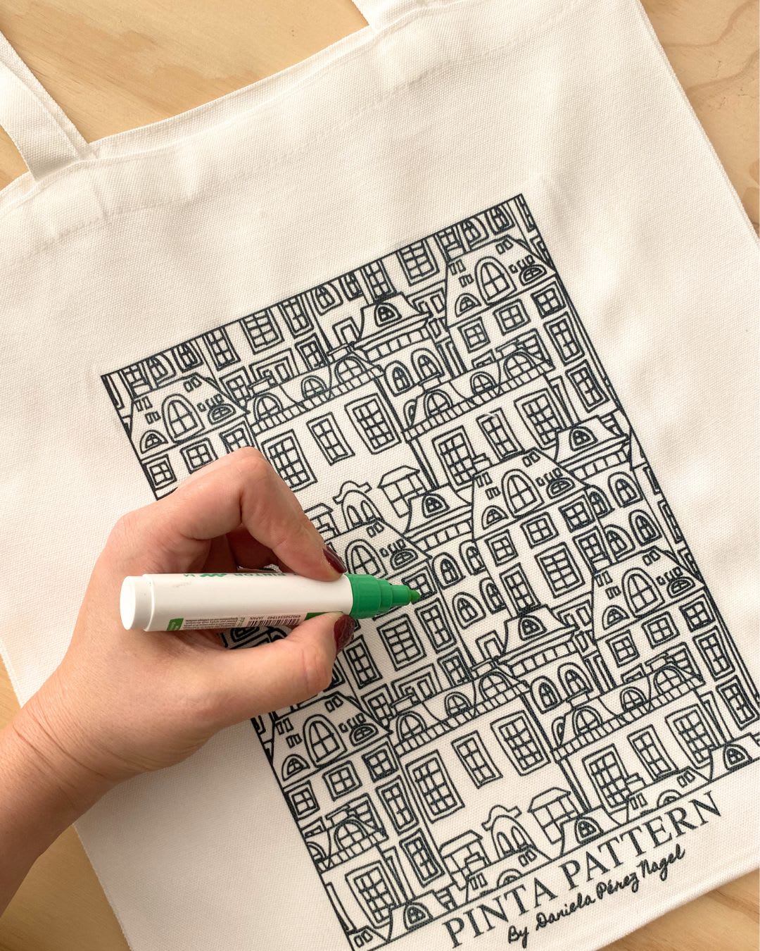 Totebag Coloreable Pinta Pattern