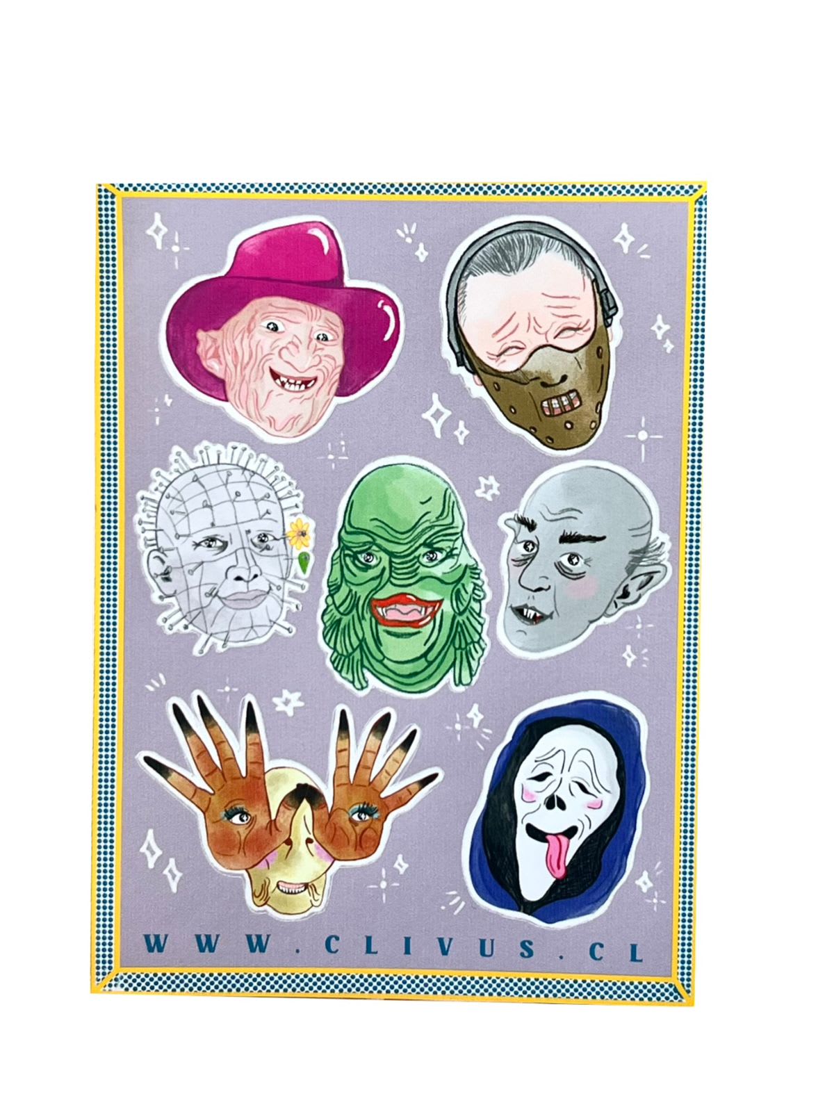 Lamina de stickers Pretty Monsters