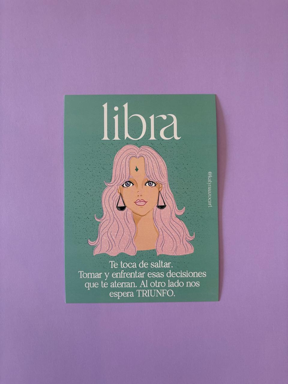 Postal Lema Signo Libra