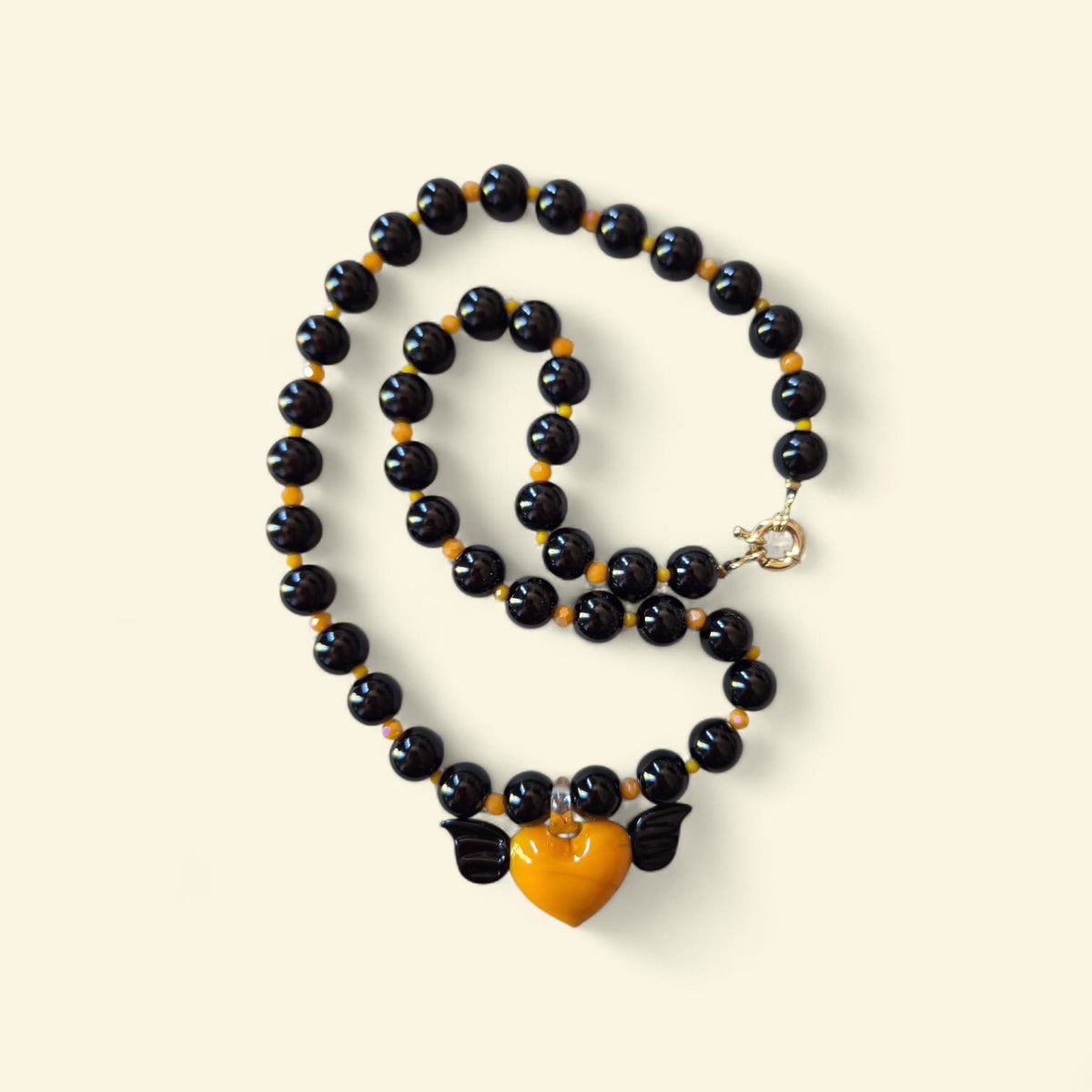 Collar Vidrio Soplado Negro