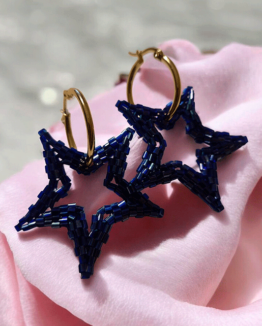 Aros Glam Azul Electrico