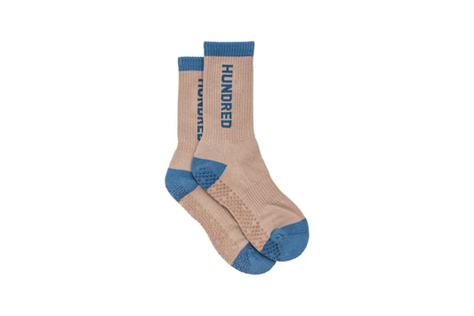 Calcetines Crew Logo Grip – Beige