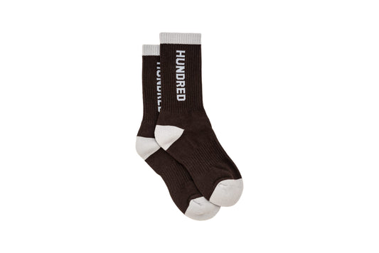 Calcetines Crew Logo Lifestyle – Café Oscuro