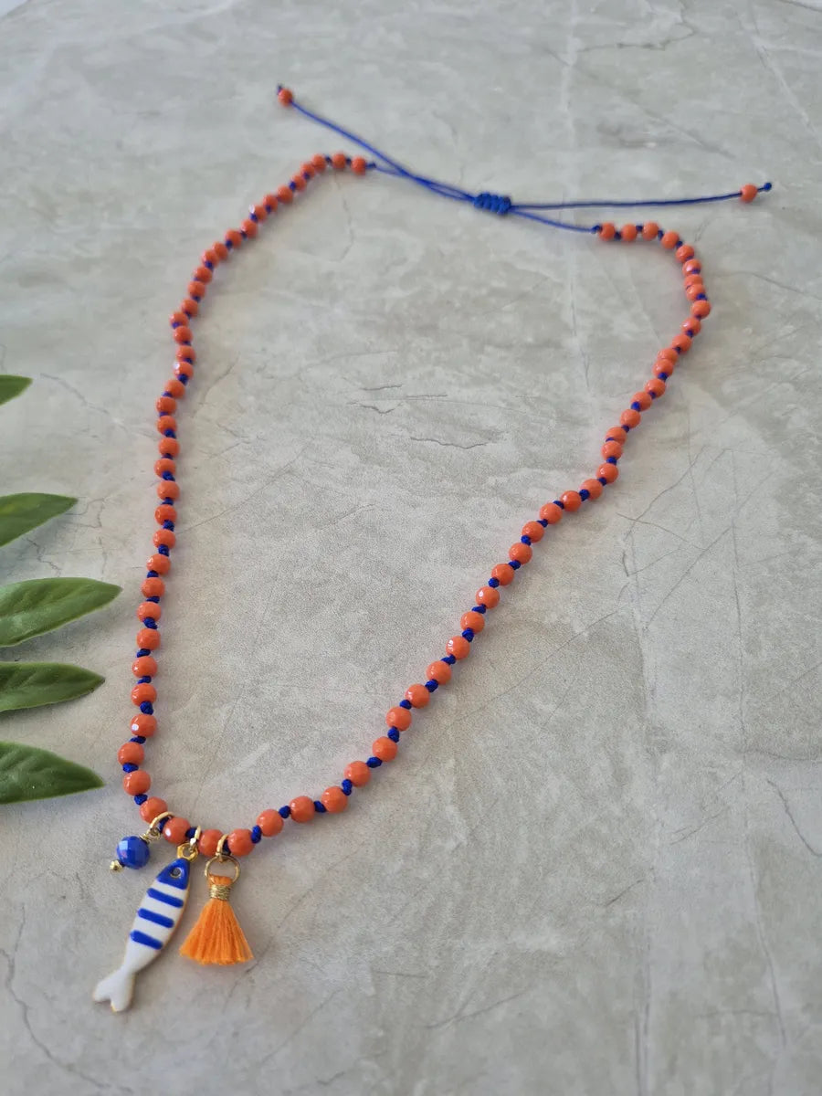 Collar Agua Salada Naranjo