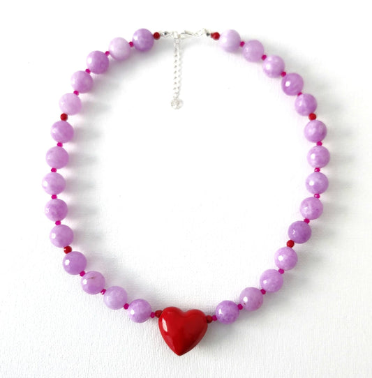 Slim Collar Piedras Lila