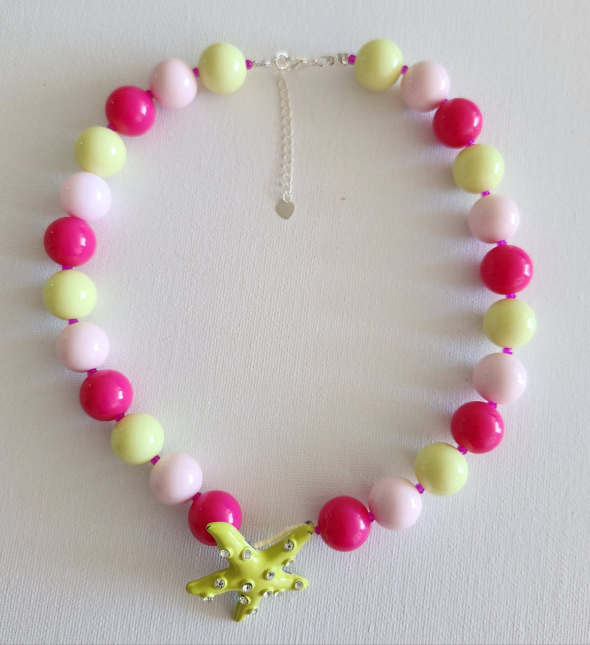 Maxi Collar Colgante Estrella de Mar Pistacho con Piedras