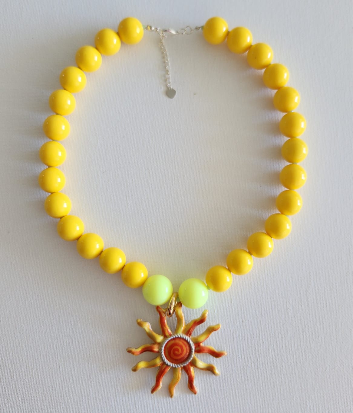 Maxi Collar Colgante Sol Esmaltado
