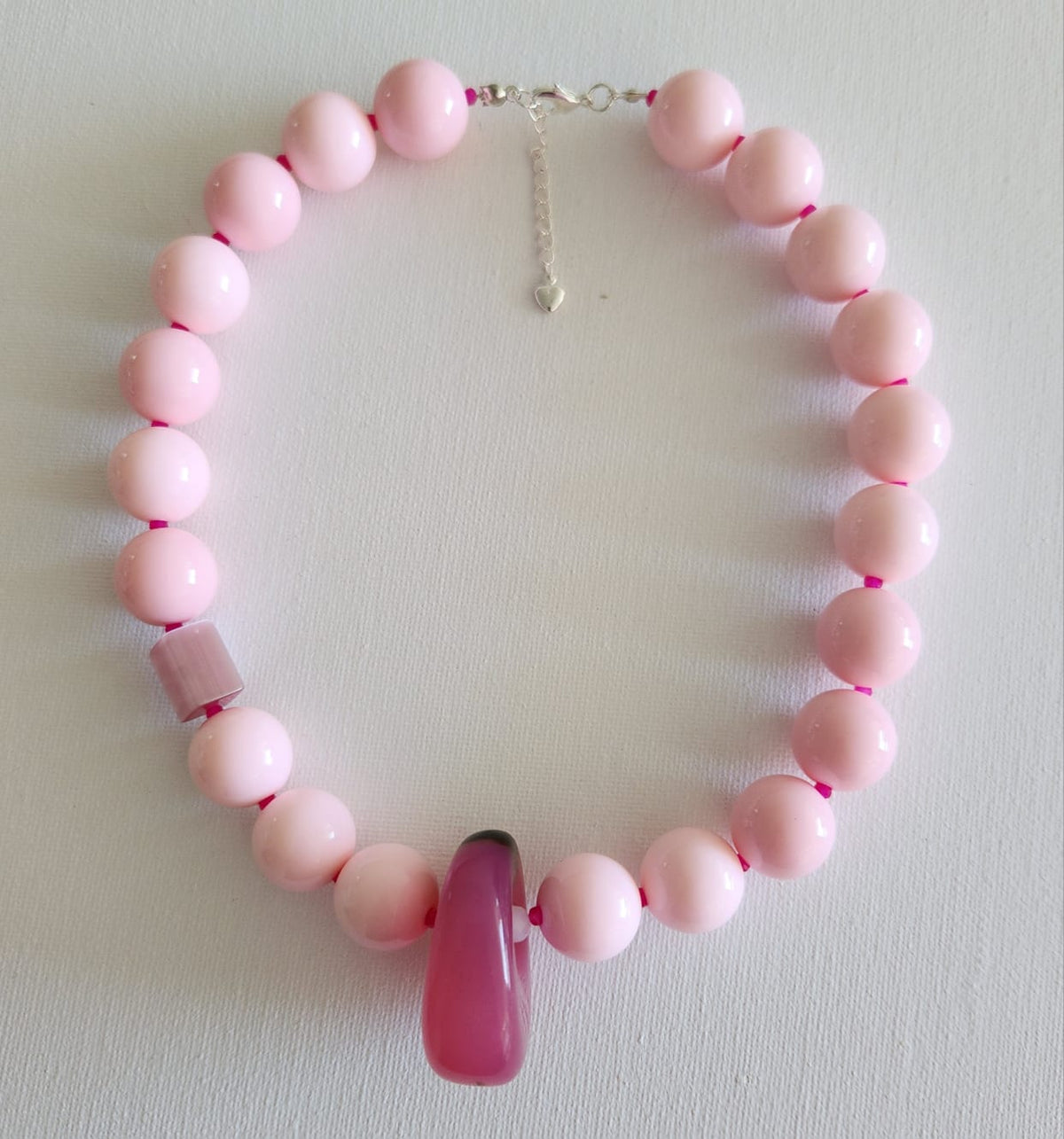 Maxi Collar Dije Palo Rosa