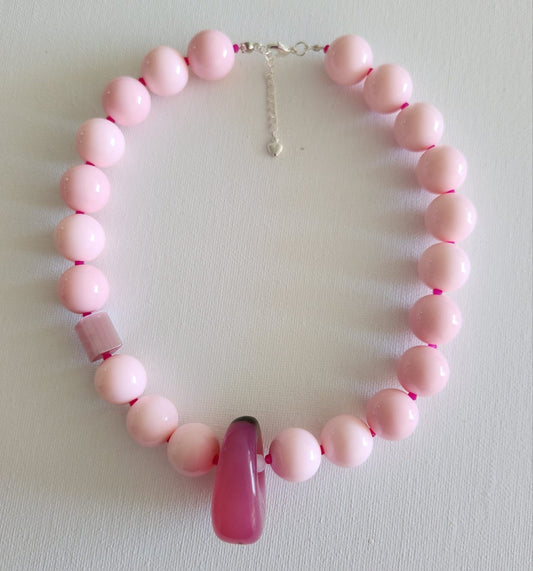 Maxi Collar Dije Palo Rosa