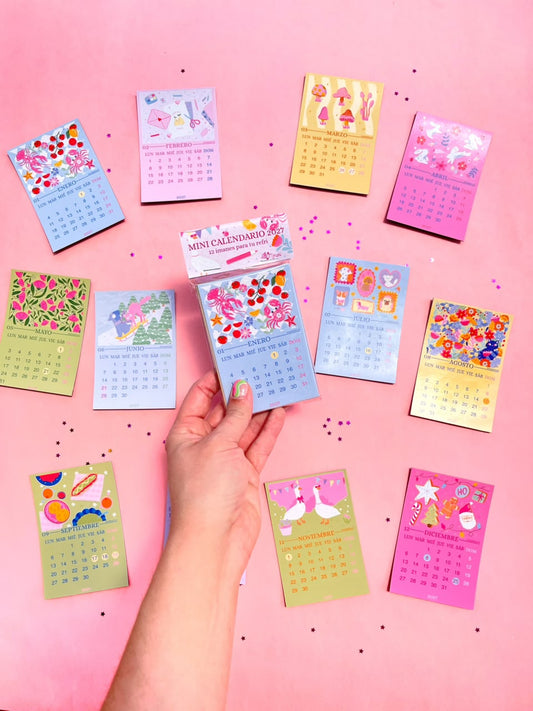Mini Calendario de Imán Ilustrado Meraki 2027