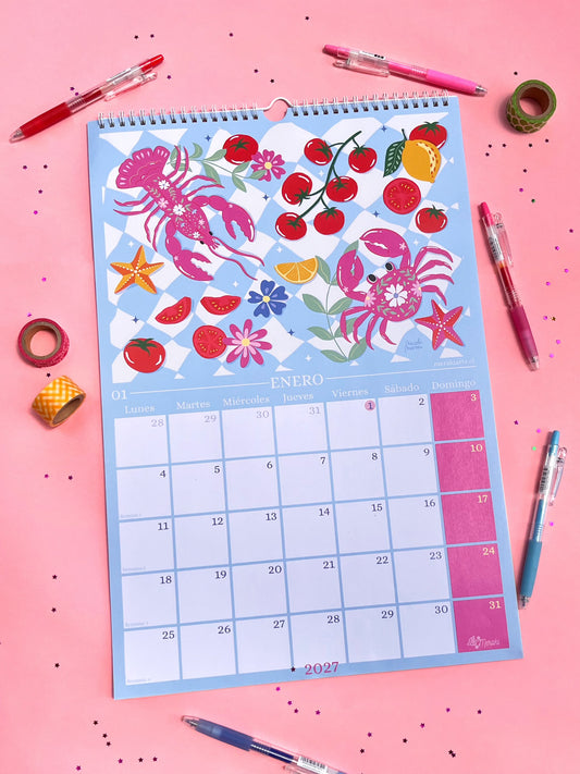 Calendario de Pared Ilustrado Meraki 2027