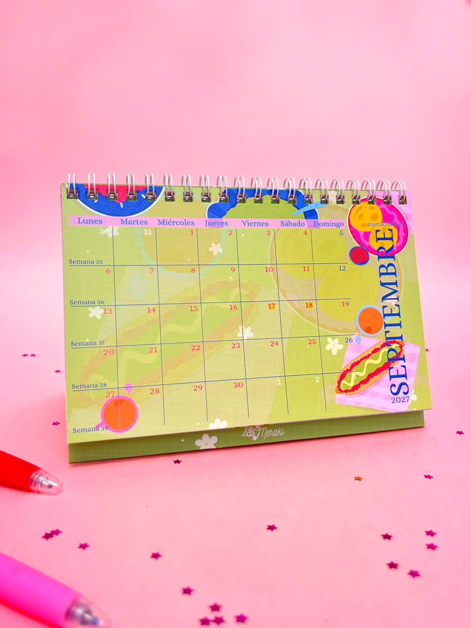 Calendario de Escritorio Ilustrado Meraki 2027