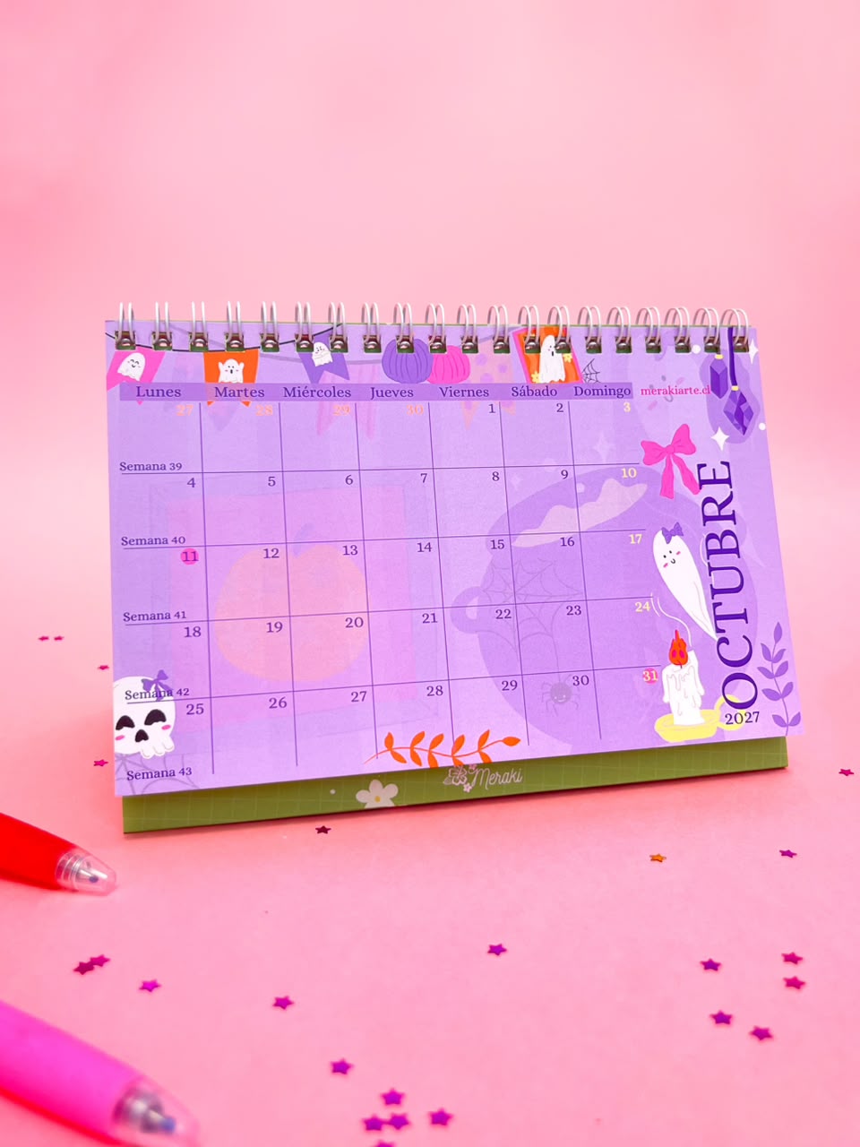 Calendario de Escritorio Ilustrado Meraki 2027