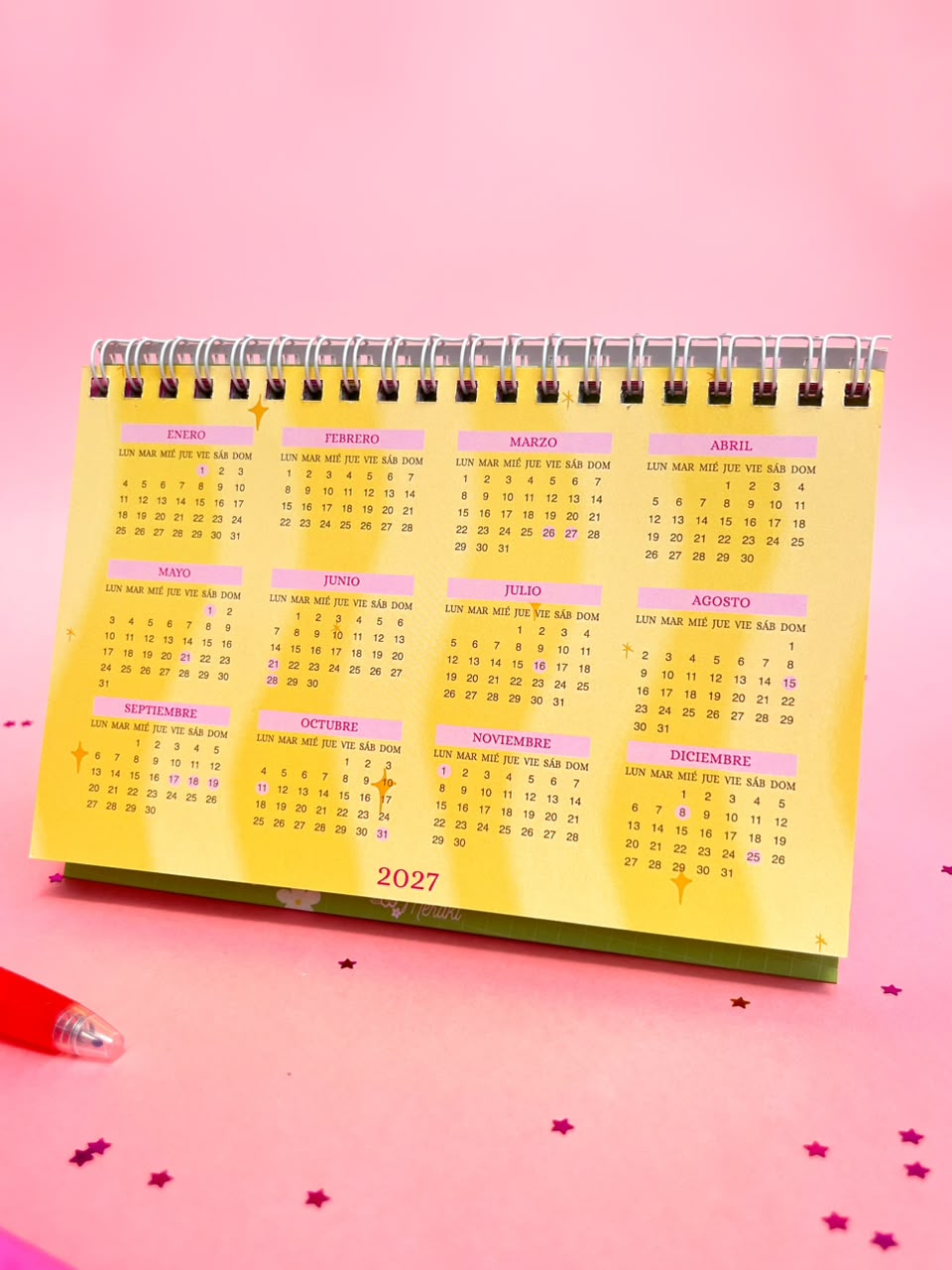 Calendario de Escritorio Ilustrado Meraki 2027