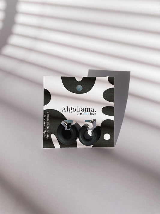 Argollas Mini Chunky NEGRO