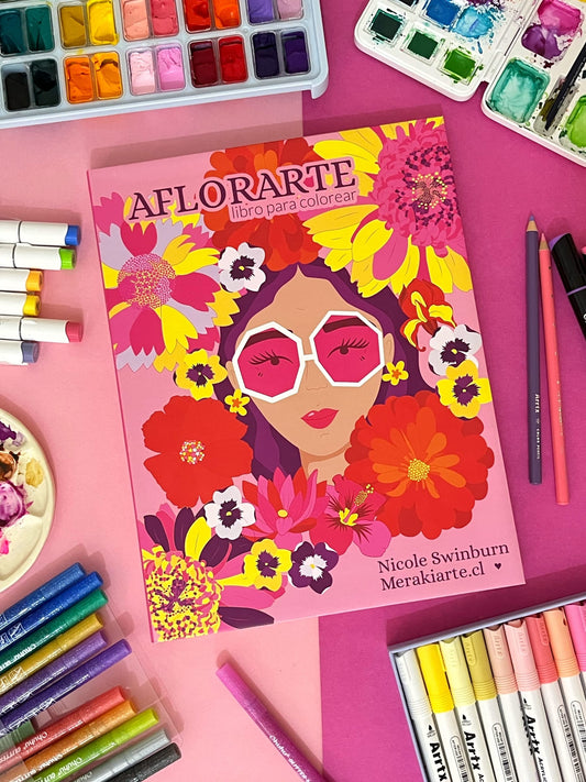 Libro para colorear AFLORARTE 30 cm x 44 cm
