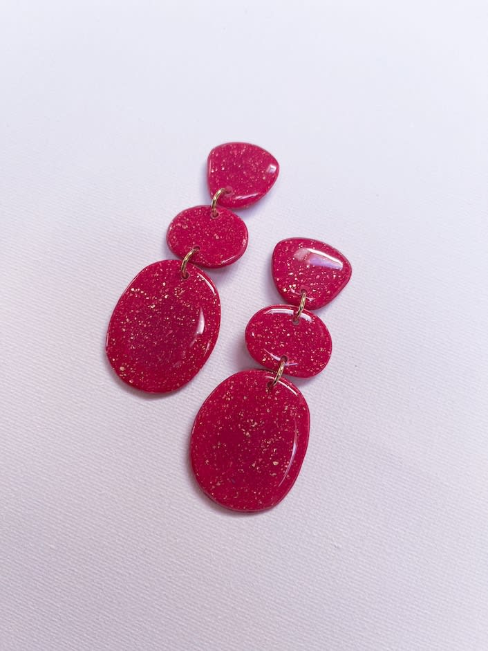 Aros amelia fucsia