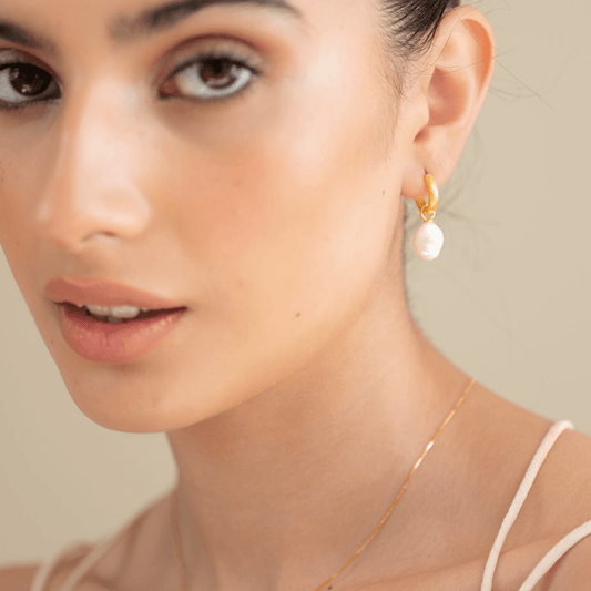 Argollas Chubby Perlas Gold