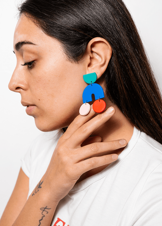 AROS FUN GRANDES Buena Suerte AZUL-VERDE-ROSA-ROJO