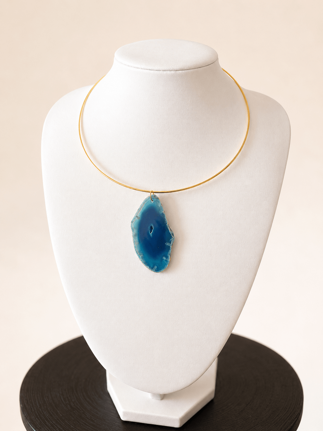 Collar Joker agata azul Piedra azul