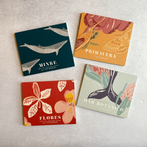 4 Libros de Viaje para pintar SET 4 LIBROS