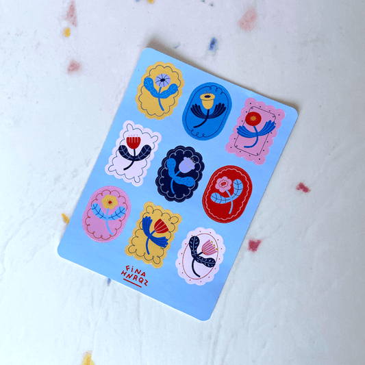 Set stickers flores