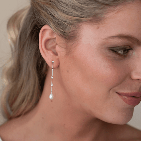 Aros York Perla Plata