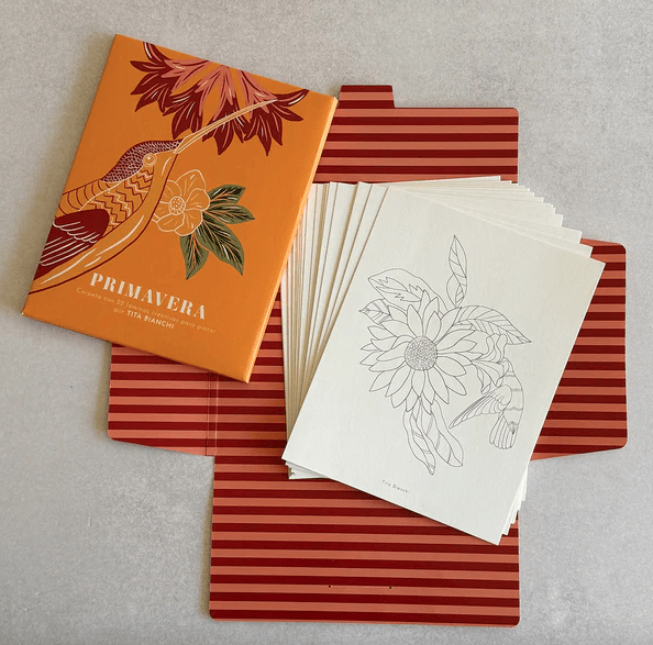 Carpeta Primavera con 22 láminas para pintar CARPETA