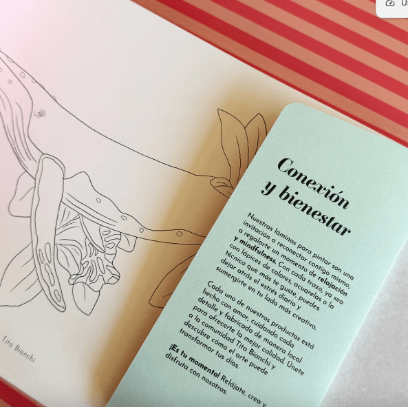 Carpeta Mar Botánico con 22 láminas para pintar CARPETA