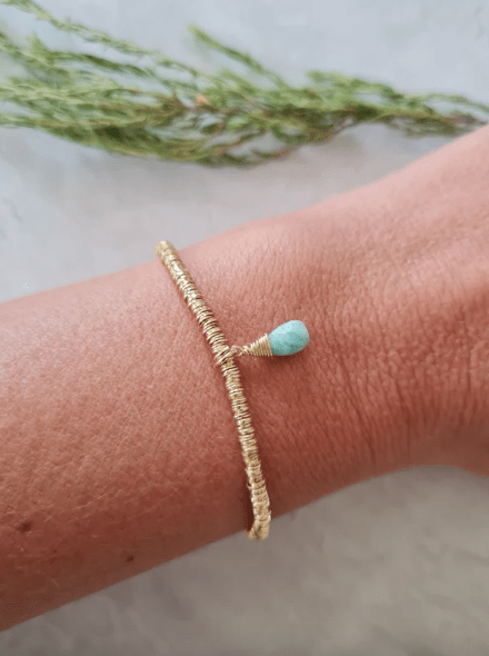 Pulsera Mostacilla Amazonita