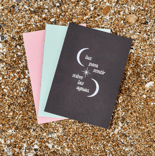 Libreta Luz para sentir sobre las aguas rosada Libro