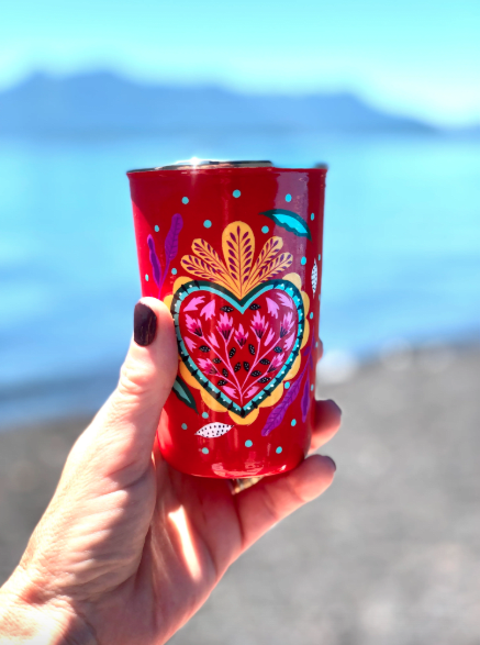VASO LARGO ROJO Base