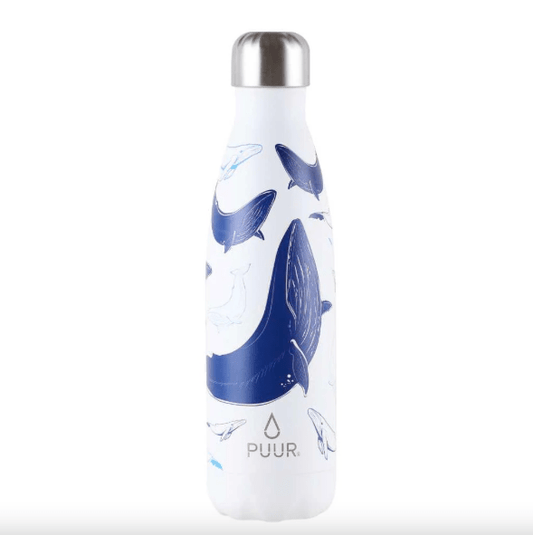 Botella Térmica Puur Bottle Whale Blue 500 ml