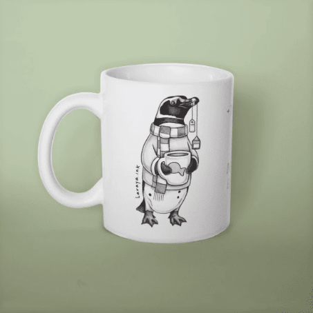 Tazón de cerámica Pingüino base