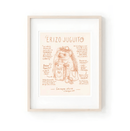 Print animal Erizo base