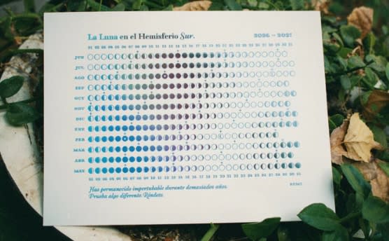Calendario Lunar la luna en el hemisferio sur 2026-2027