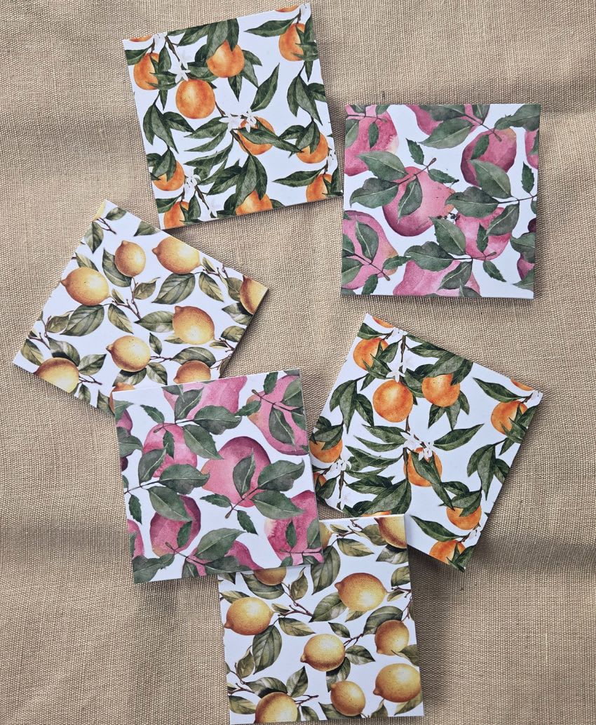 posavasos frutas