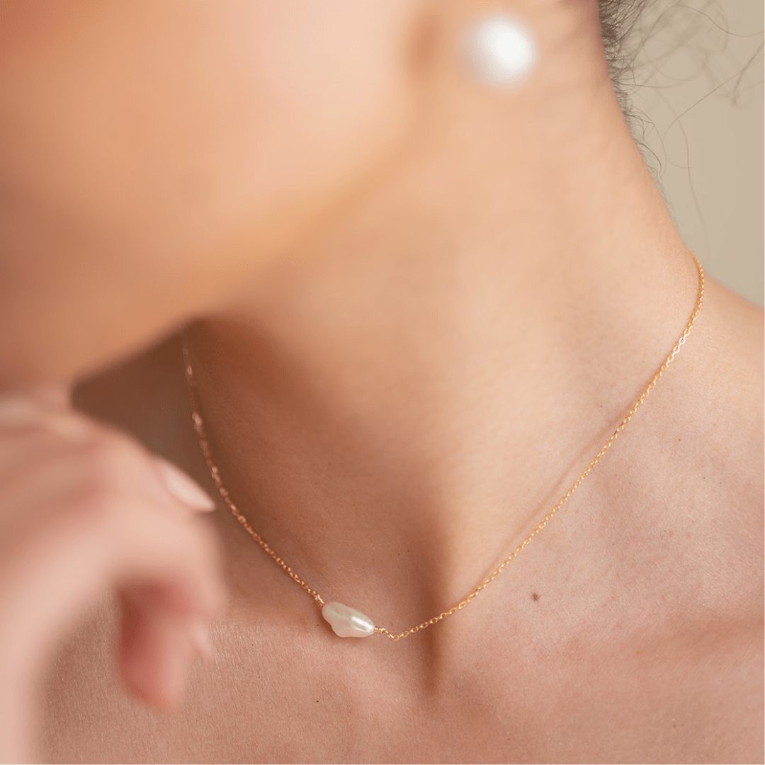 Choker Perla Gold
