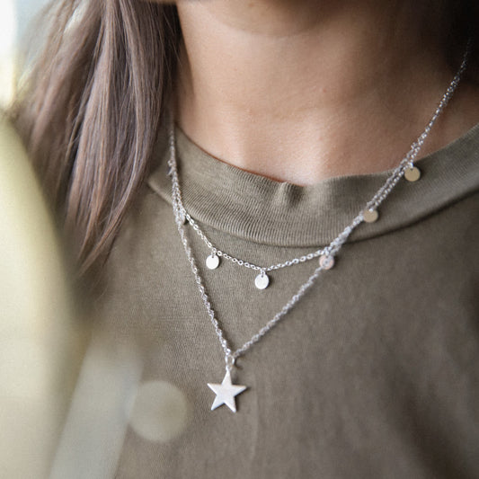 Collar Plata Estrella Xl