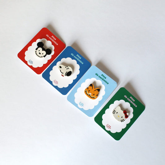 Pin cerámica hecho a mano personajes Mickey