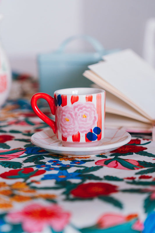 Taza Café+Plato Celeste