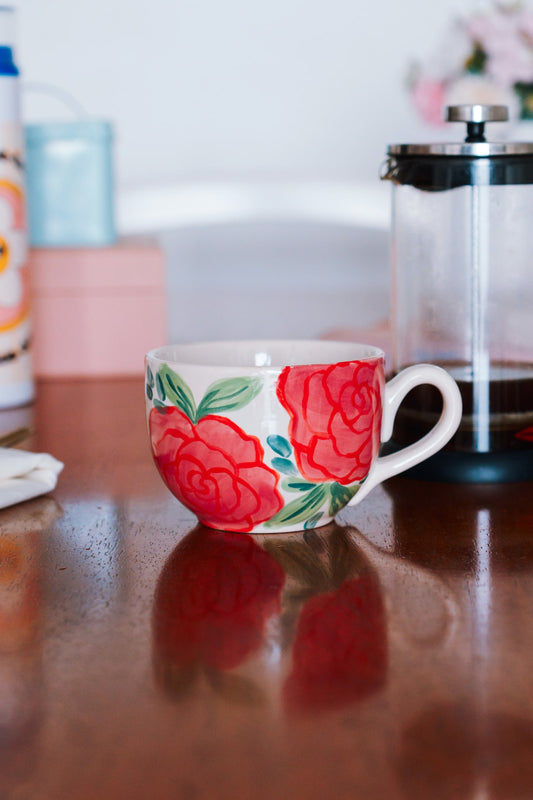 Tazas flores Ceramica ROSAFUERTE
