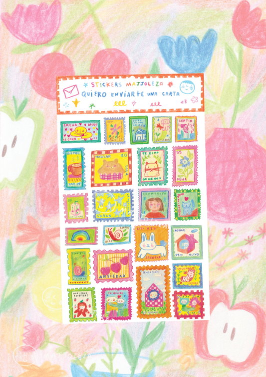 Stickers Quiero enviarte una carta Tamaño A5
